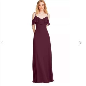 Bill Levkoff Wine Maroon Bridesmaid Dress Style 7075 Women‎ Size 8 NWT